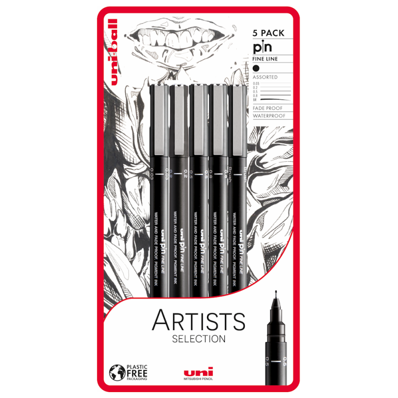 PIN Fineliner Artists Selection Set (5pc)
